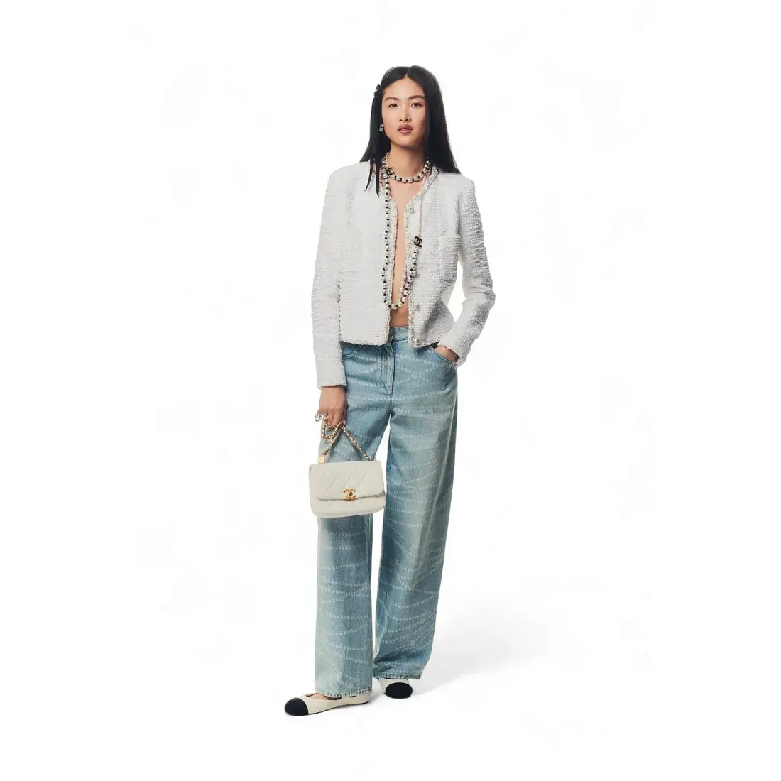 Chanel Кожаные туфли Мэри-Джейн Ivory/Black - фото 2