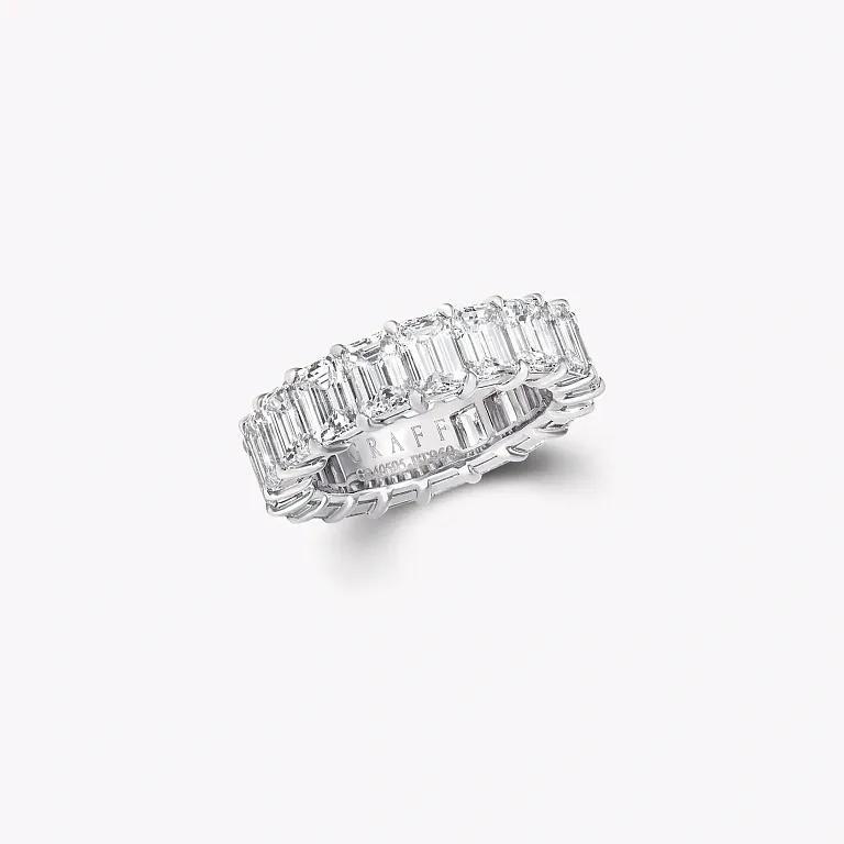 Обручальное кольцо Emerald Cut Diamond Graff - фото 1
