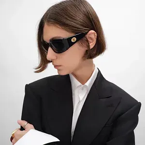 Celine Солнцезащитные очки Journey Acetate Black - фото 5