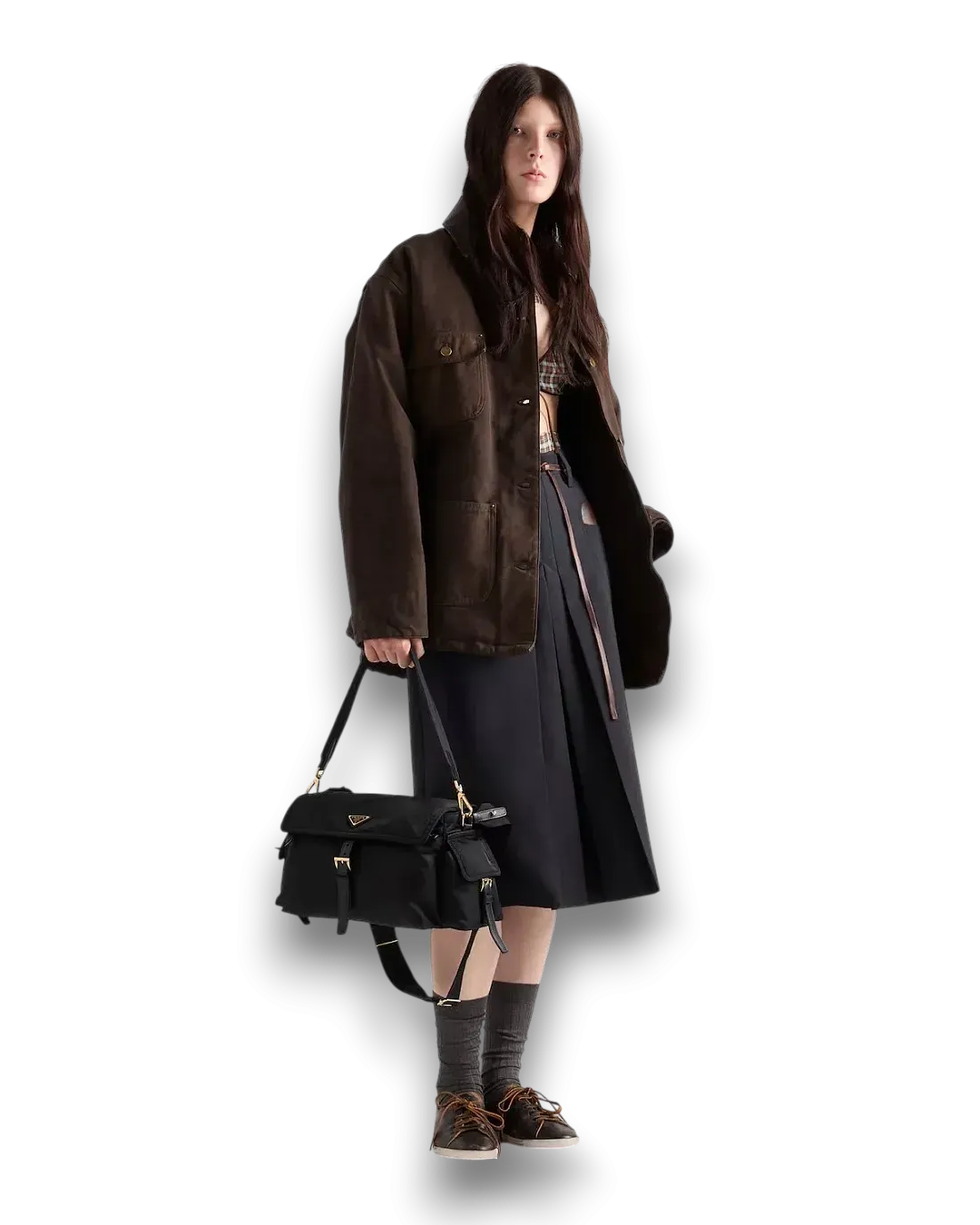 Prada Сумка Explore large Re-Nylon shoulder with flap - фото 9