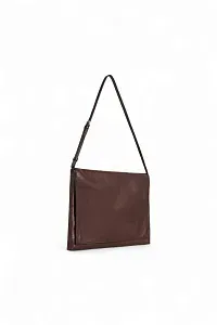 The Row Сумка Nan Shoulder Black из кожи Brown Melange - фото 3