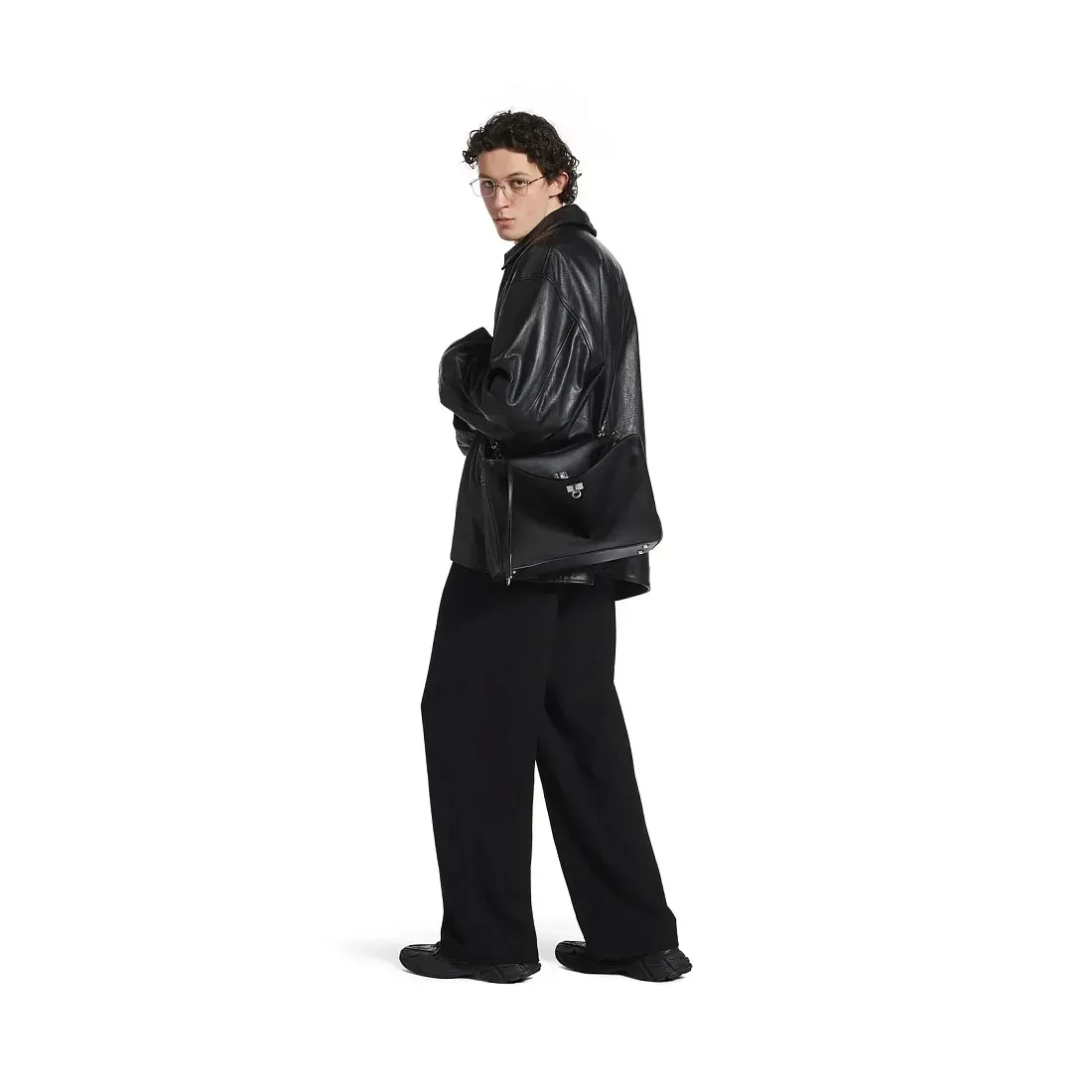 Balenciaga Cумка Rodeo среднего формата Men Black - фото 3