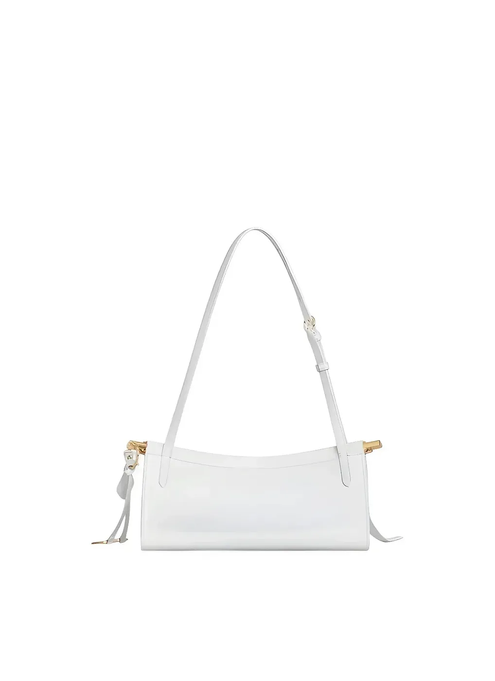 Alaïa Маленькая кожаная сумка Le Click East West Optical White - фото 3