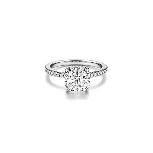 Tiffany & Co. Помолвочное кольцо True Engagement Ring with a True Diamond and a Platinum Diamond Band - фото 1