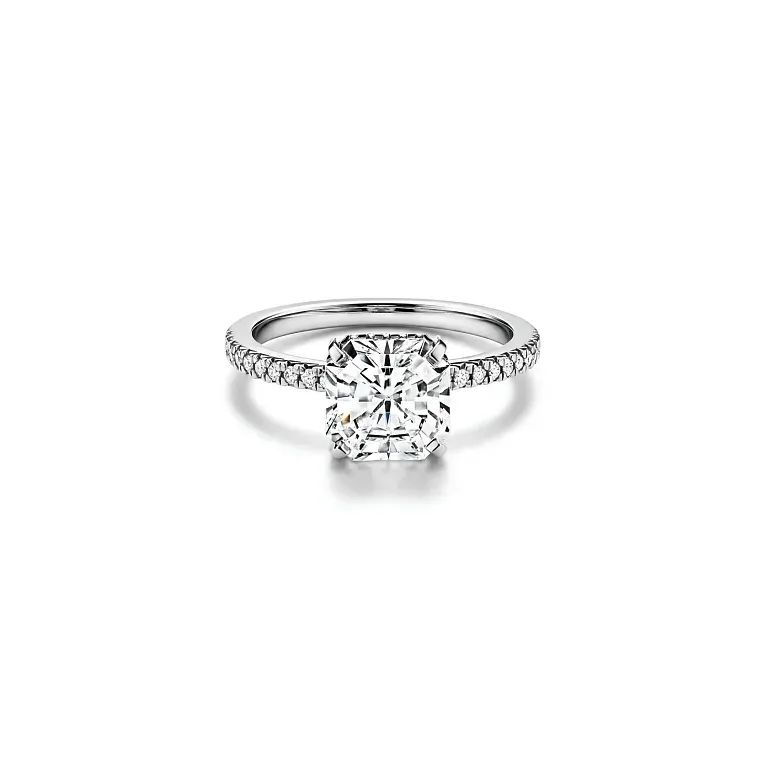 Помолвочное кольцо Tiffany True Engagement Ring with a Tiffany True Diamond and a Platinum Diamond Band - фото 1