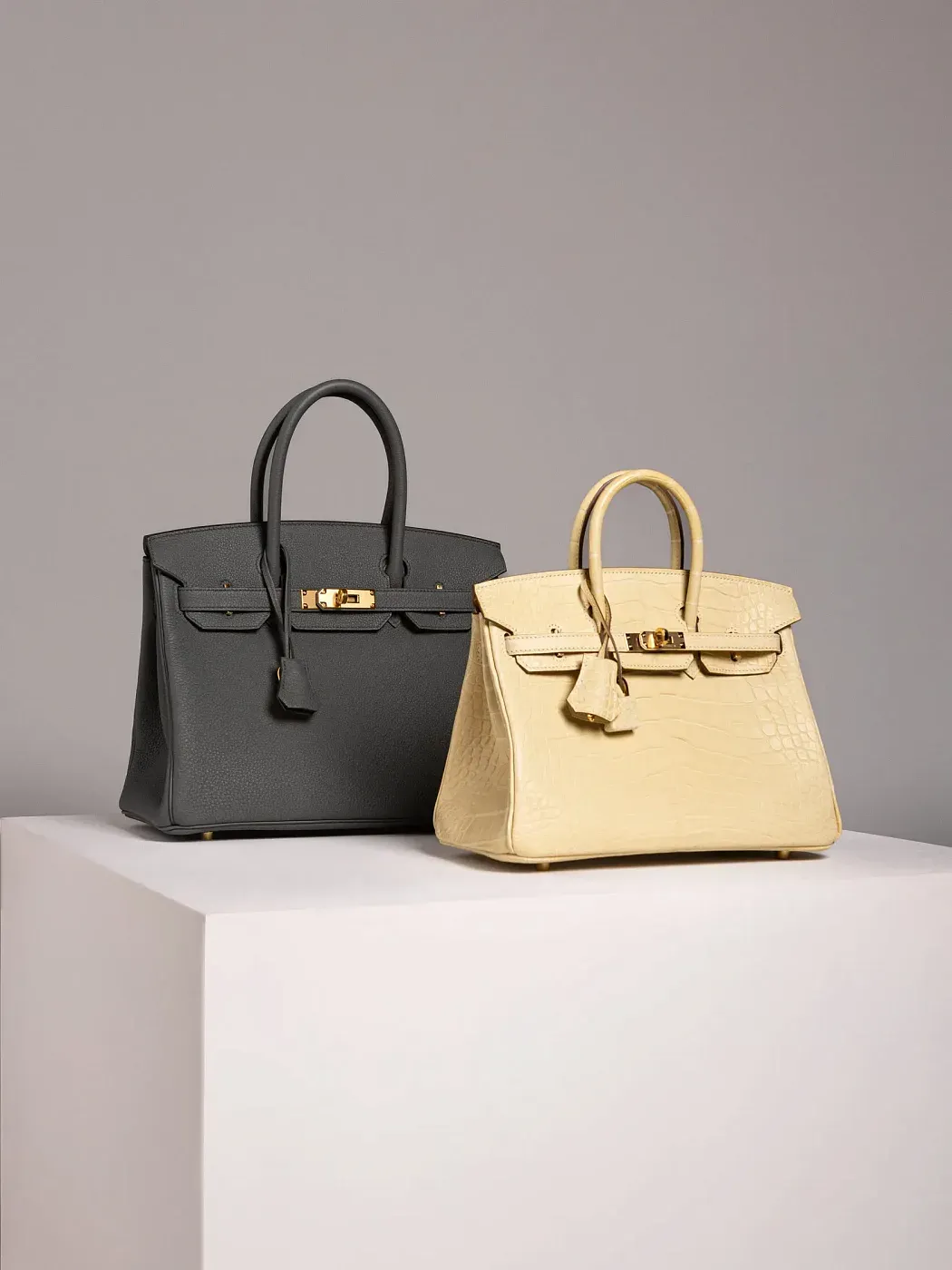 Hermès Cумка Birkin 25 Vanille Alligator Mississippiensis Matt Gold Hardware - фото 6
