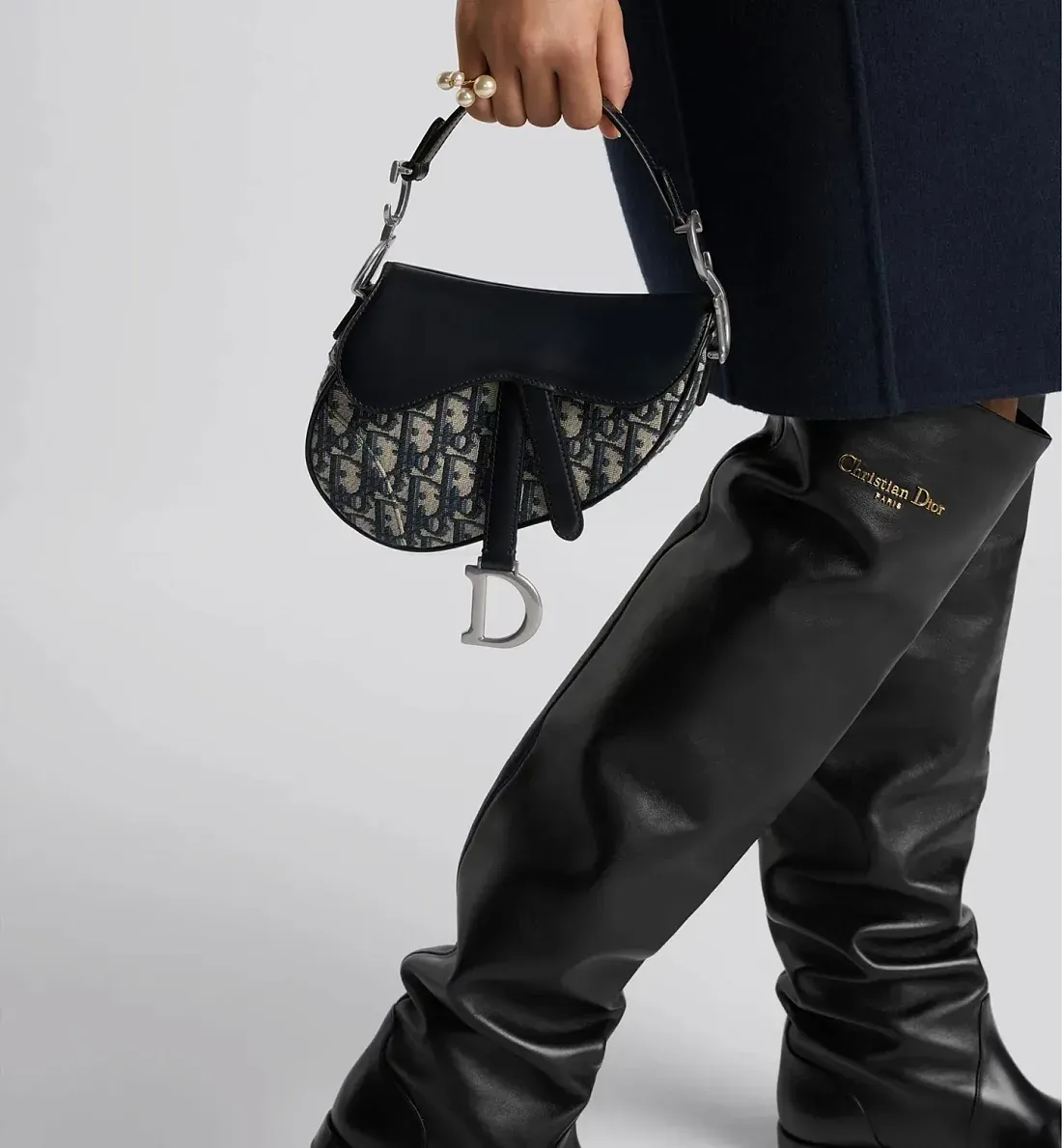 Dior Сумка Saddle с ремнем мини-формата - фото 3