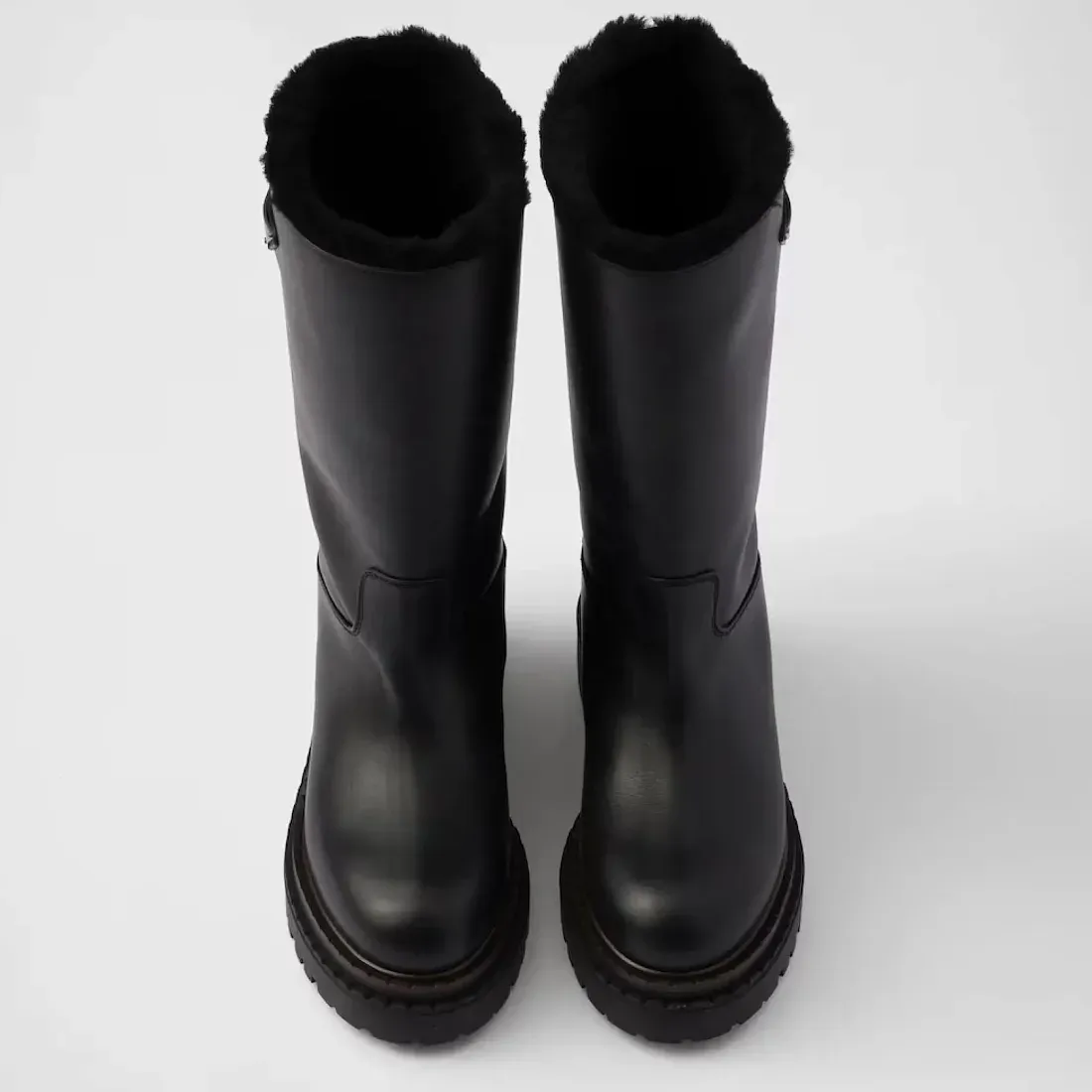 Prada Сапоги из кожи и овчины - фото 5
