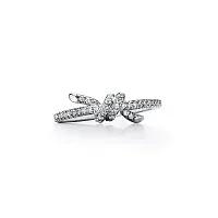 Tiffany & Co. Кольцо Knot Ring with Diamonds White Gold - фото 1