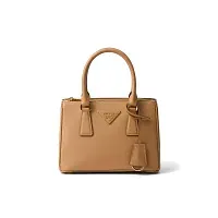 Prada Мини-сумка Galleria из сафьяновой кожи Natural - фото 1