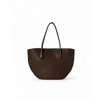 The Row Сумка Alger Tote Deep Brown из кожи Deep Brown / Dark Brown - фото 1