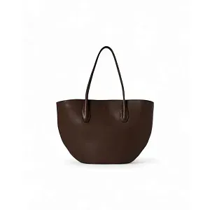The Row Сумка Alger Tote Deep Brown из кожи Deep Brown / Dark Brown - фото 1