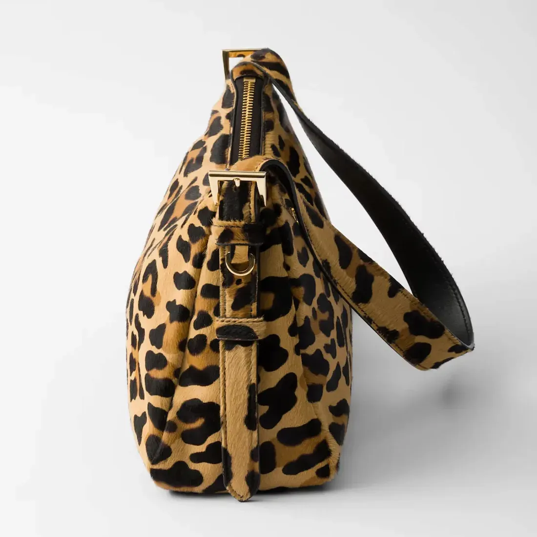 Prada Средняя сумка Aimee из кожи с леопардовым принтом - фото 6