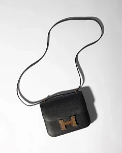 Hermès Сумка Constance 18 Mini Black Epsom Gold Hardware - фото 1