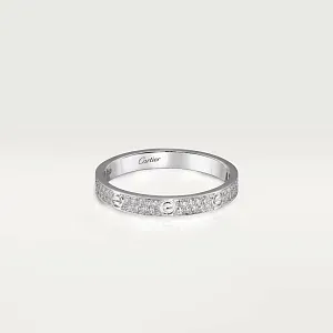 Cartier Кольцо Love маленькая модель c бриллиантовым паве White Gold - фото 1
