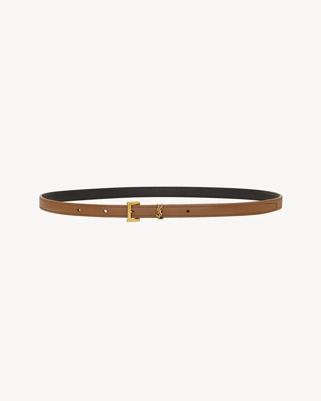 Saint Laurent Очень тонкий ремень Cassandre Black - фото 3