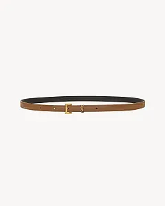 Saint Laurent Очень тонкий ремень Cassandre Black - фото 3