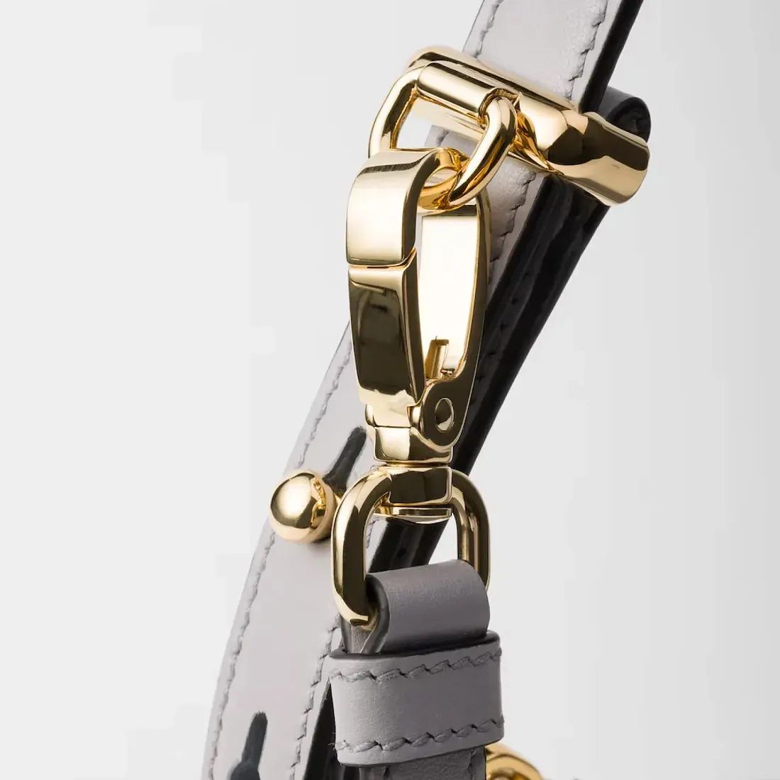 Prada Маленькая кожаная сумка через плечо Arque Granite Gray - фото 8