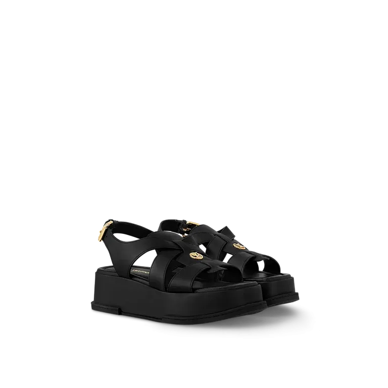 Сандалии Maya Flatform Louis Vuitton Black - фото 1