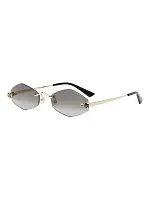 Cartier Солнцезащитные очки с ромбовидным узором Panthere Golden Grey - фото 1