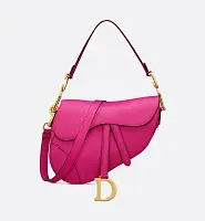 Dior Сумка Saddle с ремнем Fuchsia - фото 1