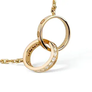 Cartier Кулон Love, semi-paved Yellow Gold - фото 3