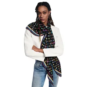 Louis Vuitton Шаль Monogram Multicolor TM x Black - фото 2