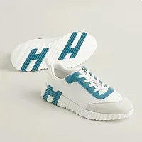 Hermès Кроссовки Bouncing Blanc / Bleu Mineral - фото 1