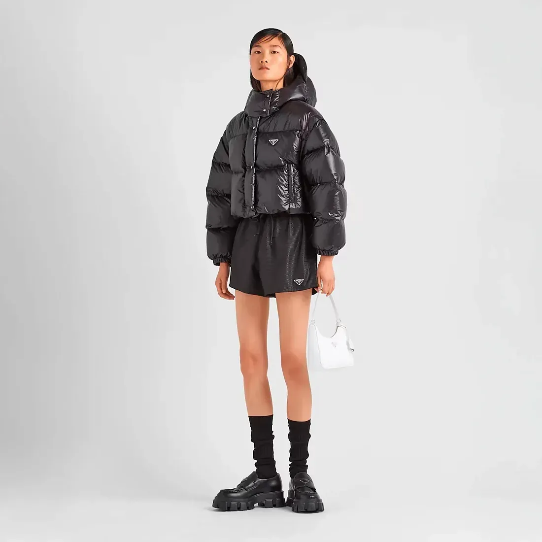 Prada Укороченный пуховик-трансформер из Re-Nylon - фото 2