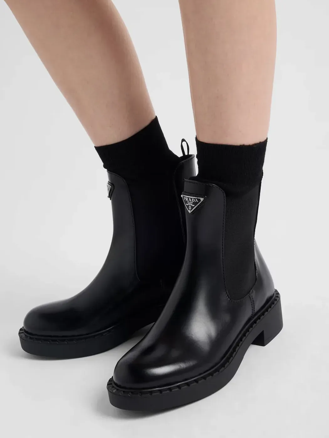 Prada Ботинки из матовой кожи - фото 2