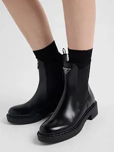 Prada Ботинки из матовой кожи - фото 2