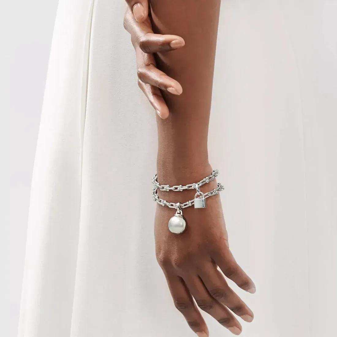 Tiffany & Co. Браслет Double-wrap bracelet, small size links in 925 sterling silver - фото 2