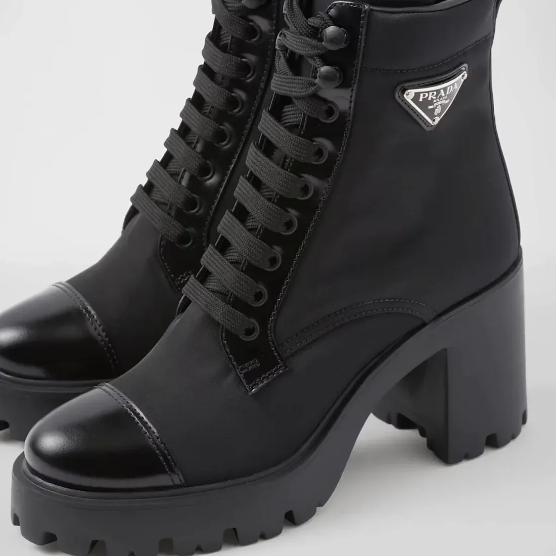 Prada Ботинки из Re-Nylon и кожи - фото 6