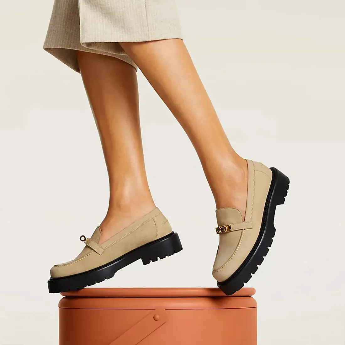 Hermès Лоферы Icone Beige Lin - фото 2