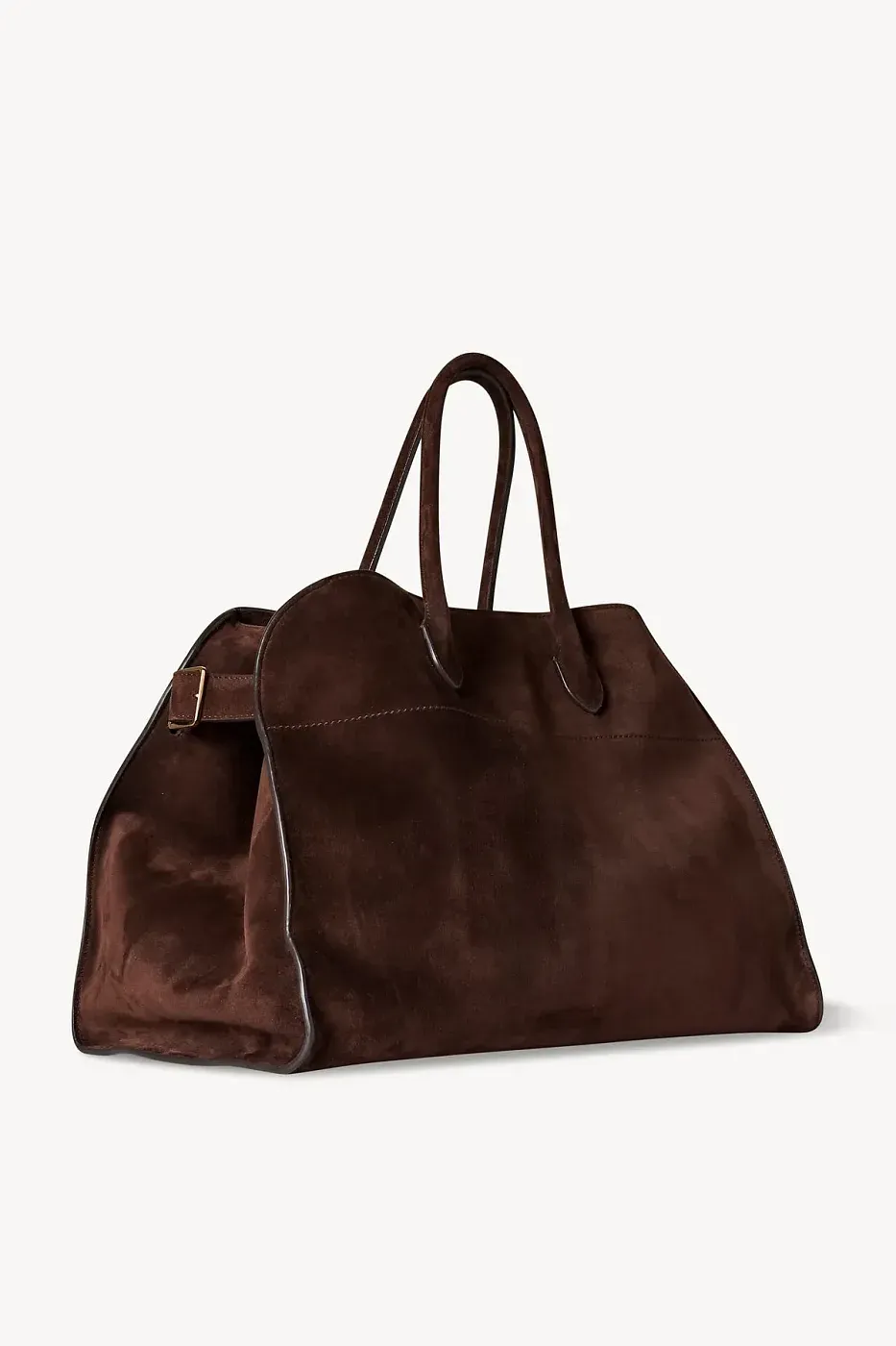 The Row Сумка Soft Margaux 17 из замши Mocha - фото 4