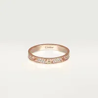 Cartier Кольцо Love маленькая модель c бриллиантовым паве Pink Gold - фото 1
