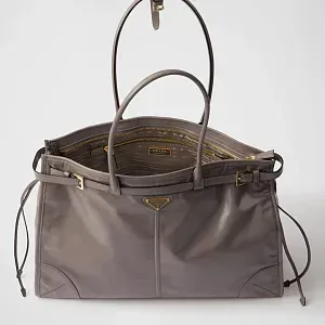 Prada Сумка большого размера из кожи Pewter - фото 4