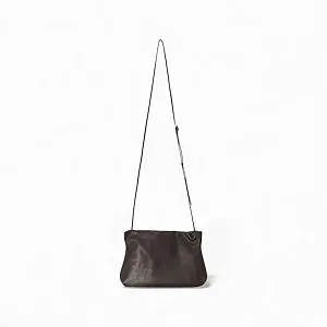 The Row Клатч Large Bourse Clutch Dark Brown из кожи Dark Brown - фото 3