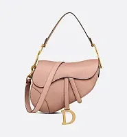 Dior Сумка Saddle с ремнем Blush - фото 1