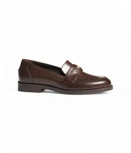 Chanel Кожаные лоферы Dark Brown - фото 1