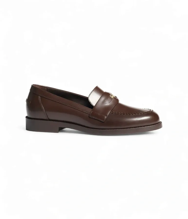 Кожаные лоферы Chanel Dark Brown - фото 1