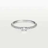 Cartier Кольцо Emerald-Сut Diamond с бриллиантовым паве Etincelle de White Gold - фото 1