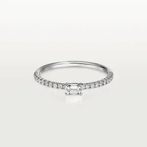 Cartier Кольцо Emerald-Сut Diamond с бриллиантовым паве Etincelle de White Gold - фото 1