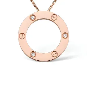 Cartier Кулон Love, 3 diamonds Man Rose Gold - фото 3