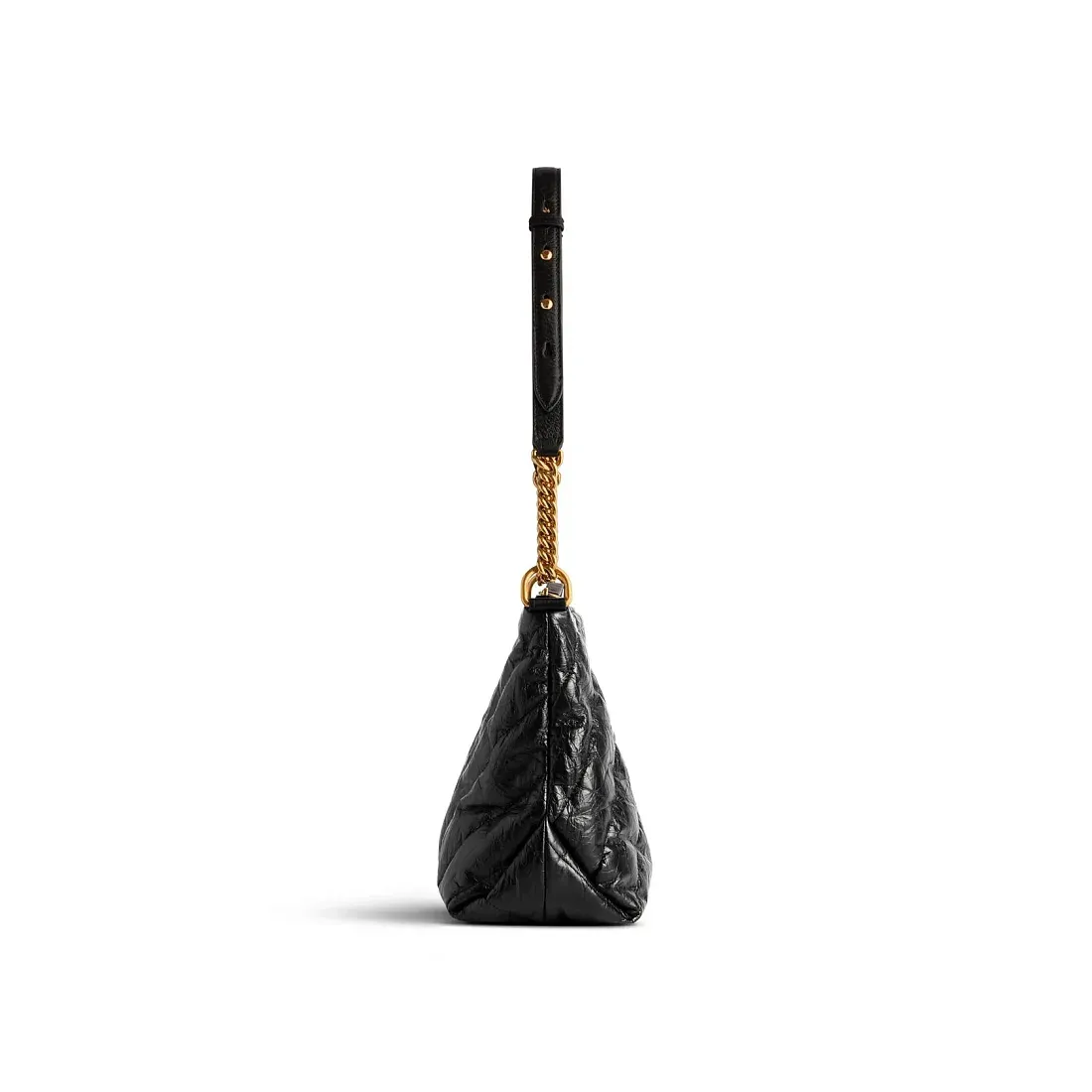 Balenciaga Сумка Crush Hobo Quilted in Black маленького формата - фото 5