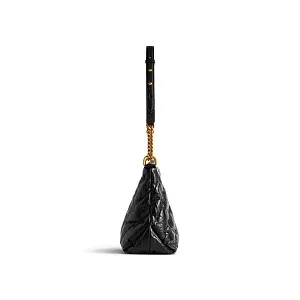 Balenciaga Сумка Crush Hobo Quilted in Black маленького формата - фото 5