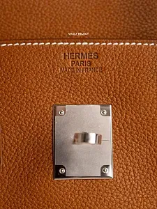 Hermès Сумка Birkin 35 Fauve Barenia Faubourg Palladium Hardware - фото 3