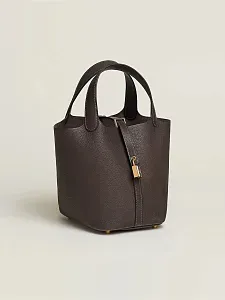 Hermès Сумка Picotin 18 Ebene Barenia Faubourg Gold Hardware - фото 2