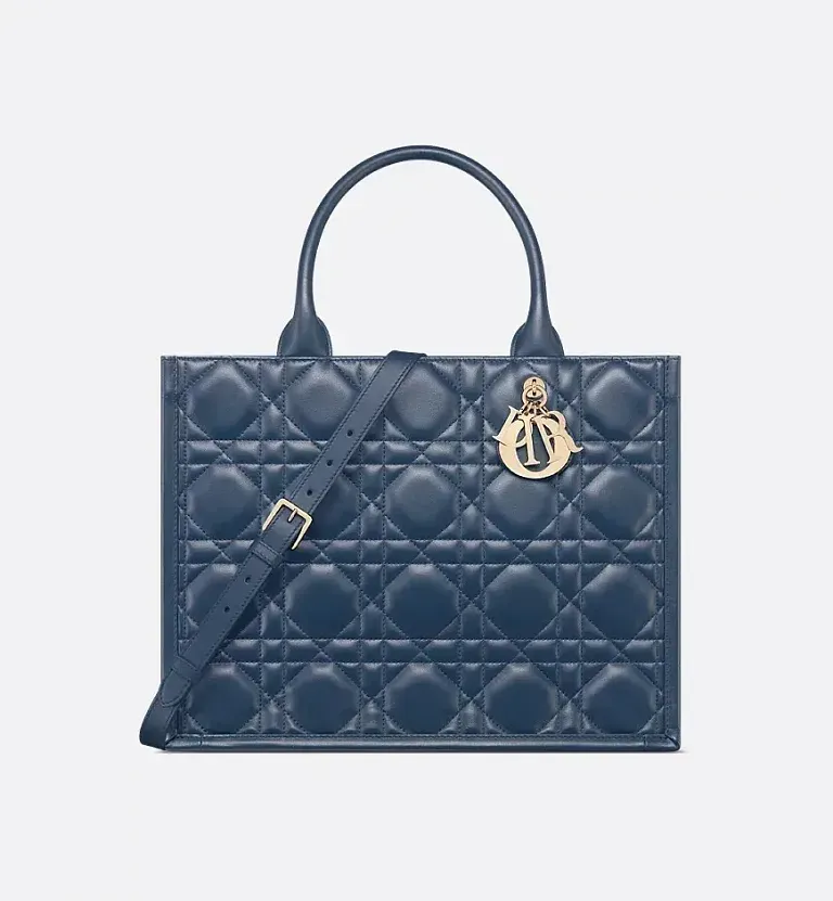 Сумка Book Tote calfskin среднего формата Dior Deep Ocean Blue - фото 1