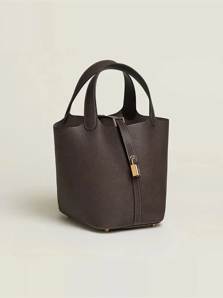 Сумка Picotin 18 Ebene Barenia Faubourg Gold Hardware Hermes - фото 2